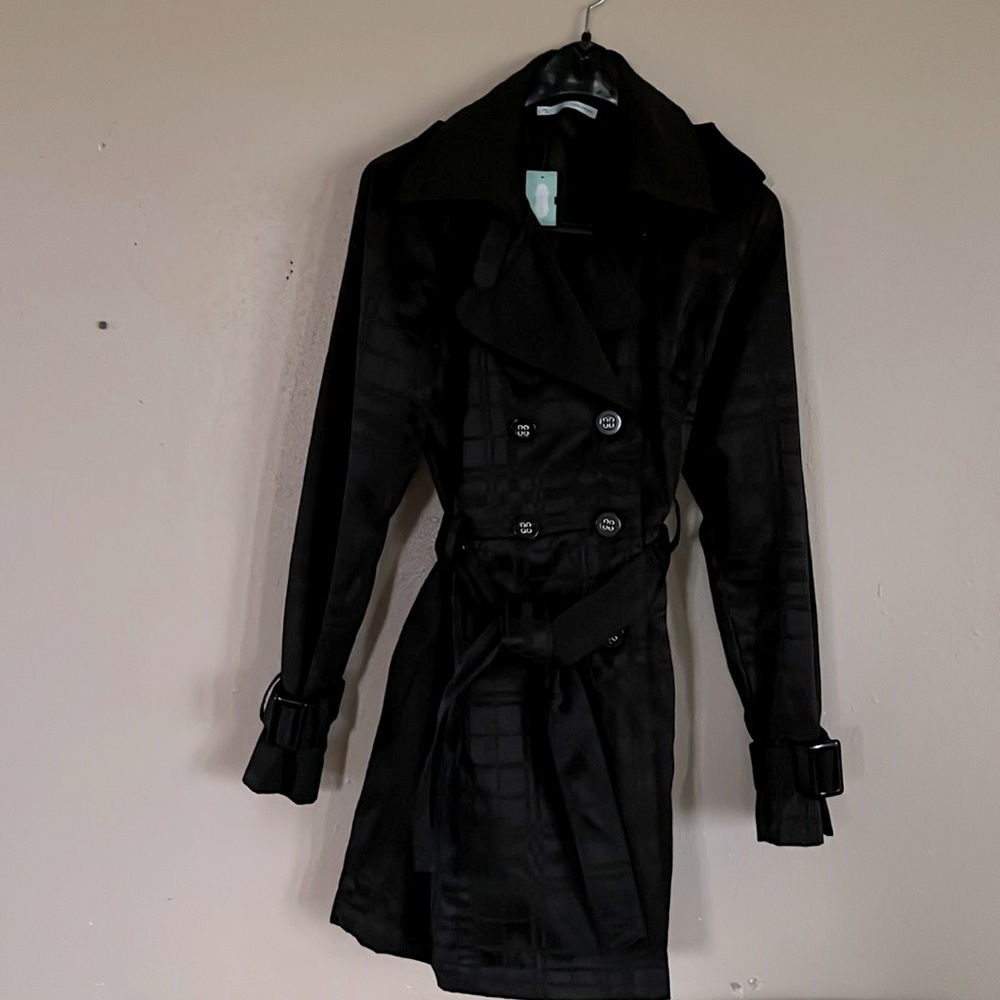 NEW- Black dress coat size large from Maurice’s